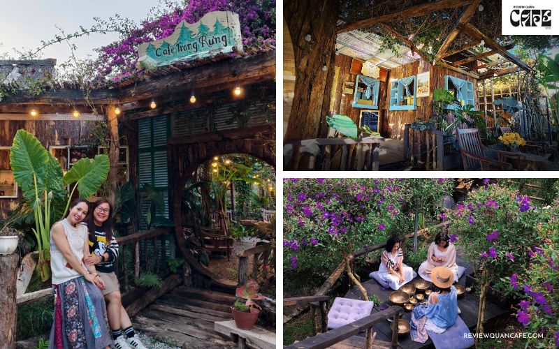 TOP 18 quán cafe đẹp ở Đà Lạt được giới trẻ check-in nhiều nhất Cafe Trong Rừng Mimosa nằm giữa một khu rừng thông lớn, bao quanh là những cây xanh tươi tốt