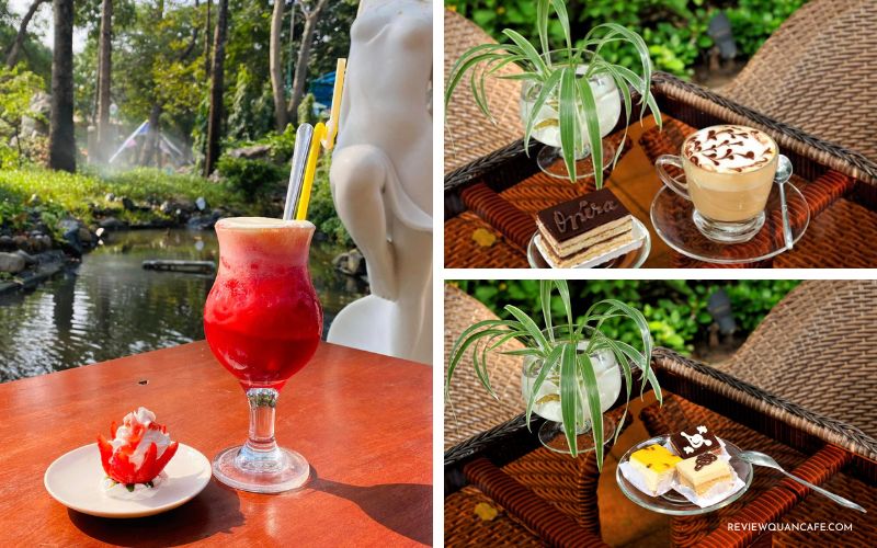 Review quán cafe Vườn Đá: Không gian xanh mát bên Đầm Sen Thực đơn nước uống và giá cả tại cafe Vườn Đá