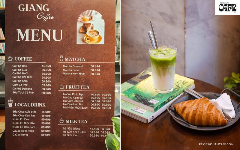 Review Giang Cafe: Quán cà phê sách đẹp, yên tĩnh ở quận 10 Menu của Giang Cafe